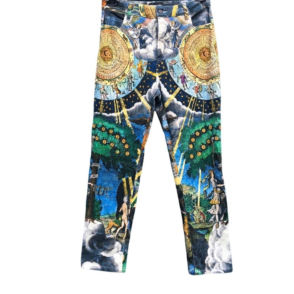Dolls Kill Multicolor Graphic Straight Leg Jeans